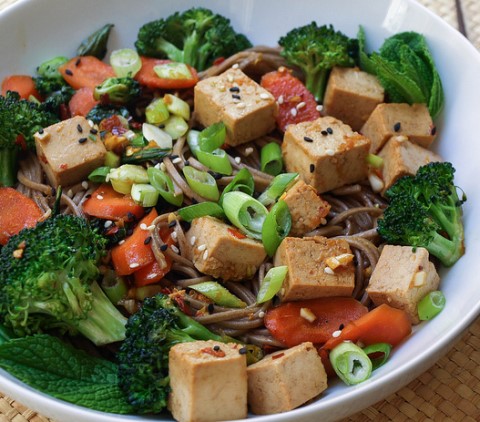 Receta de tofu con verduras